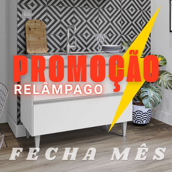 🔥PROMOÇÃO🔥Balcão Gabinete Cozinha para Pia 1,00m Esmeralda Cozinha Planejada Móveis de Qualidade Sem Tampo PROMOÇÃO RELA