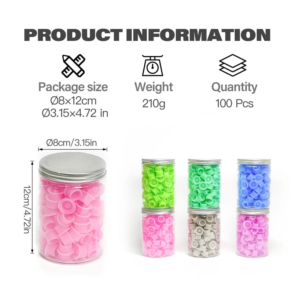 Kit Batoques 100 unidades Silicone tamanho G Premium