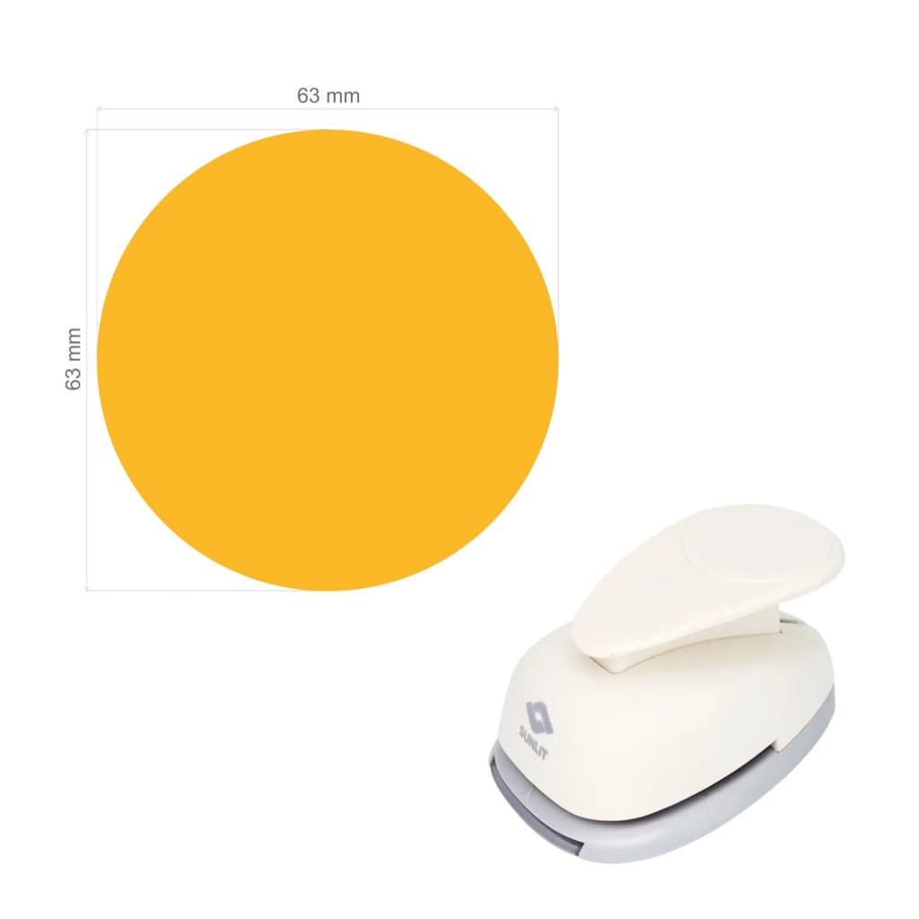 Furador Scrapbook Gigante Plus Para Papel - Circulo Liso 6,3cm Sunlit