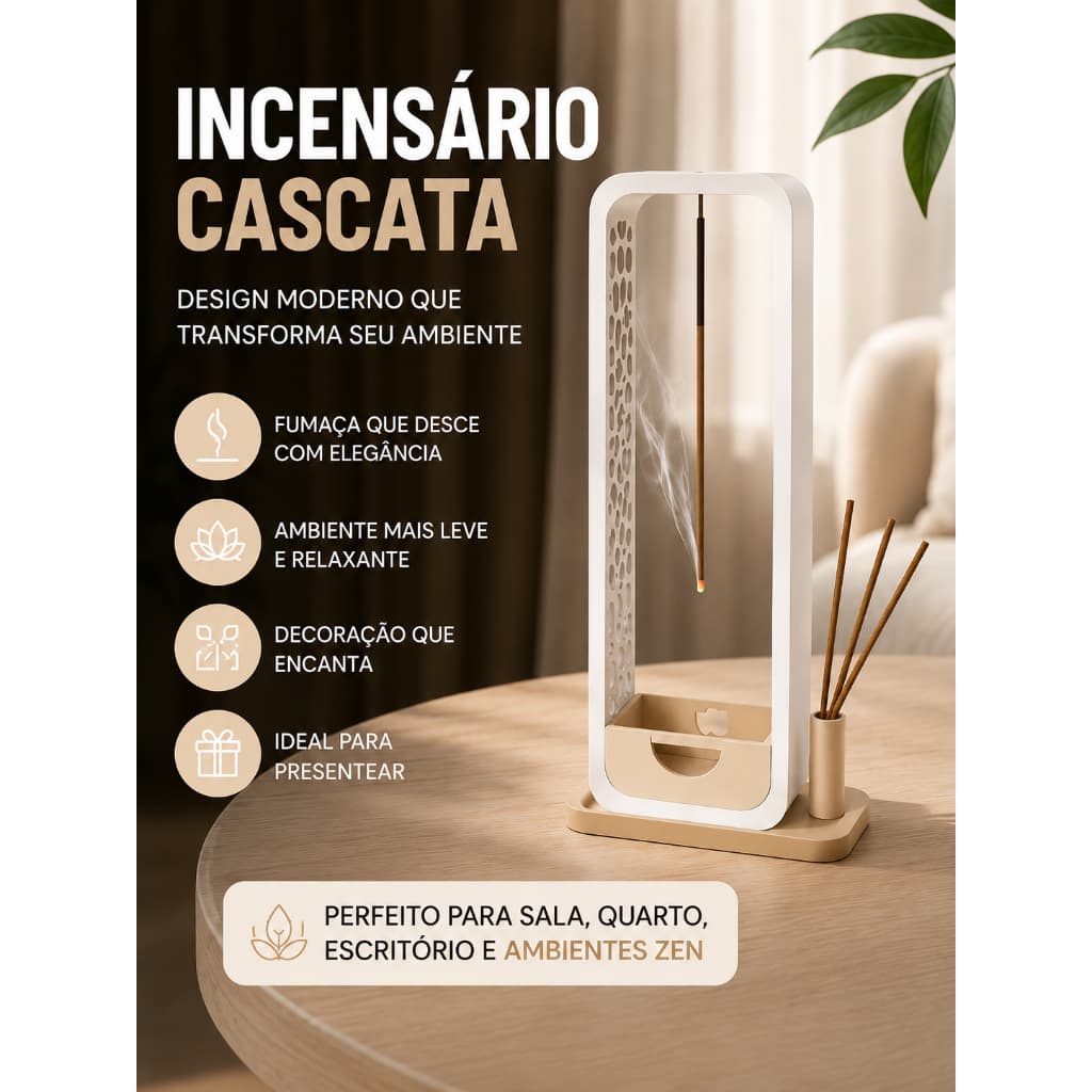 Porta incenso decorativo moderno com suporte para incenso vareta