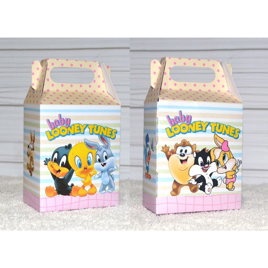 Kit Caixinha Surpresa Looney Tunes Baby Rosa Pegue E Monte Não é Personalizado