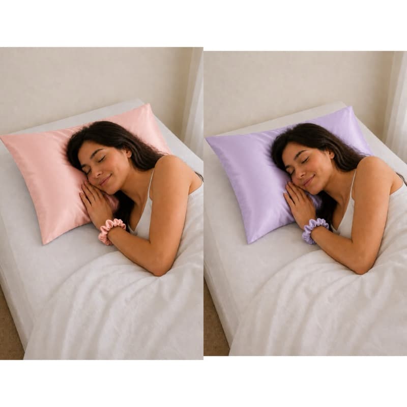 Fronhas de cetim anti firzz/ Kit com duas unidades e duas Xuxinhas de cetim