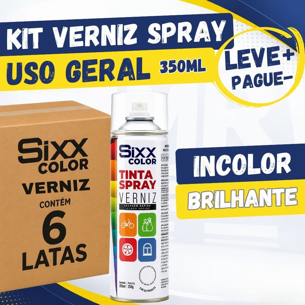 Kit Verniz Spray Verniz Spray Incolor Brilhante Verniz para Madeira Verniz Incolor Natural 350ml