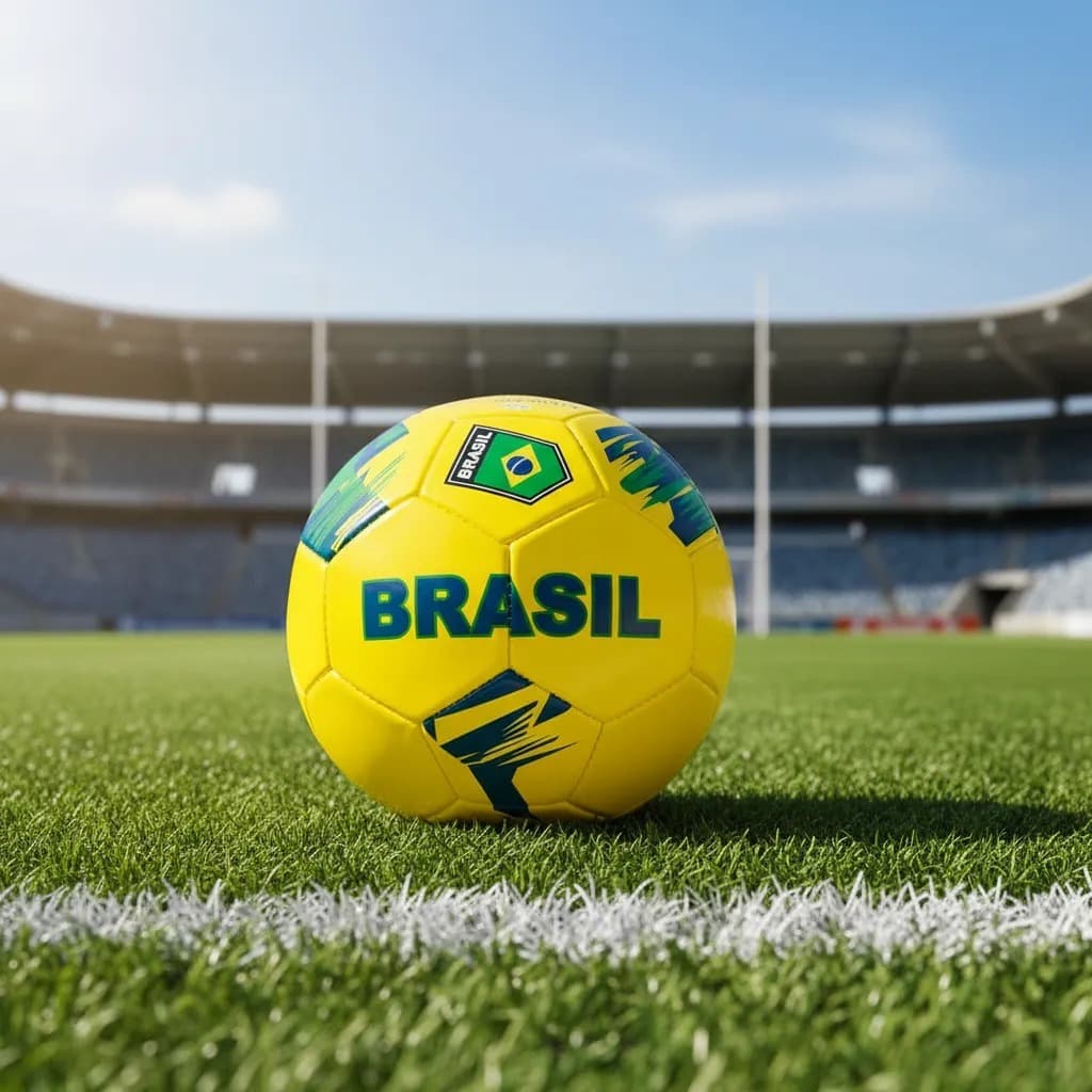 Bola Futebol Campo Quadra Brasil Resistente N. 5 Copa Mundo Costurada Vinil Jogo Treino Recreação Gol