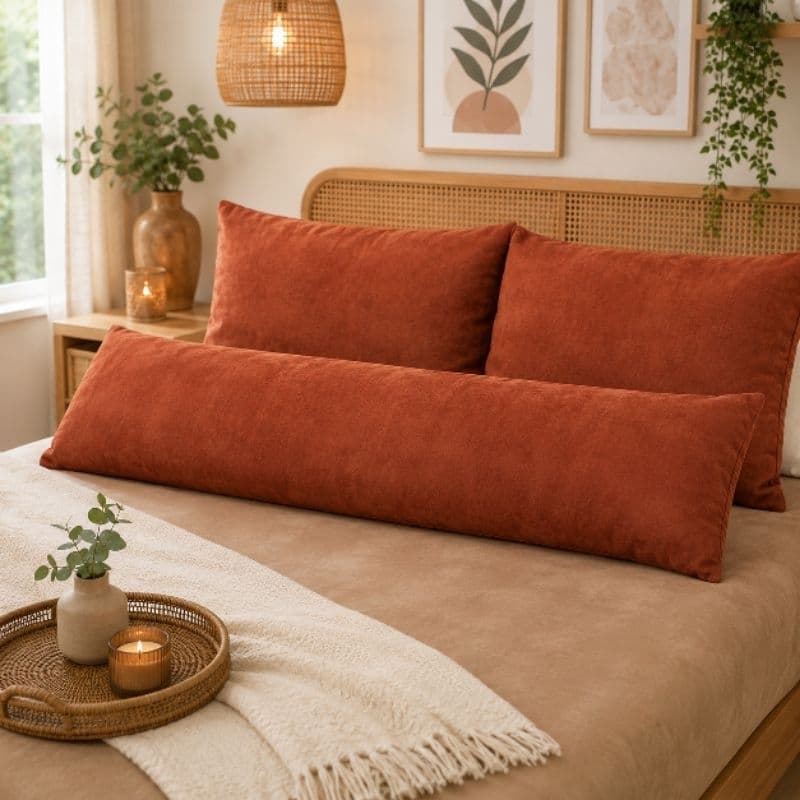 Kit 2 Fronhas + 1 Capa de Xuxão Suede Aveludado Premium Decoração Quarto Luxo