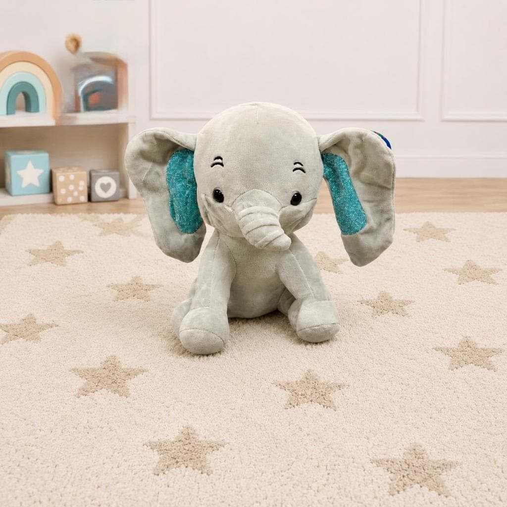 Pelúcia Meu Elefante Presente Bebê Hipoalergênica 36cm Super Macio