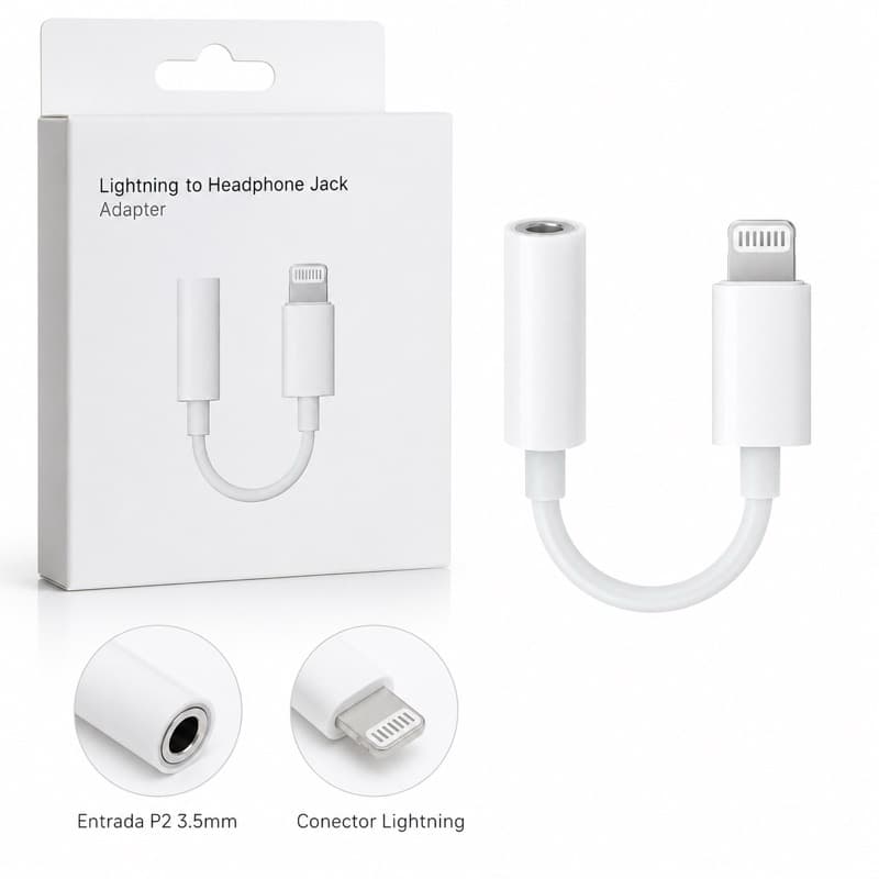 Adaptador Lightning Para P2 iPhone Cabo Conversor Fone Ouvido 3.5mm Compatível iPhone 14 13 12 11 X XR 8 7 Plus
