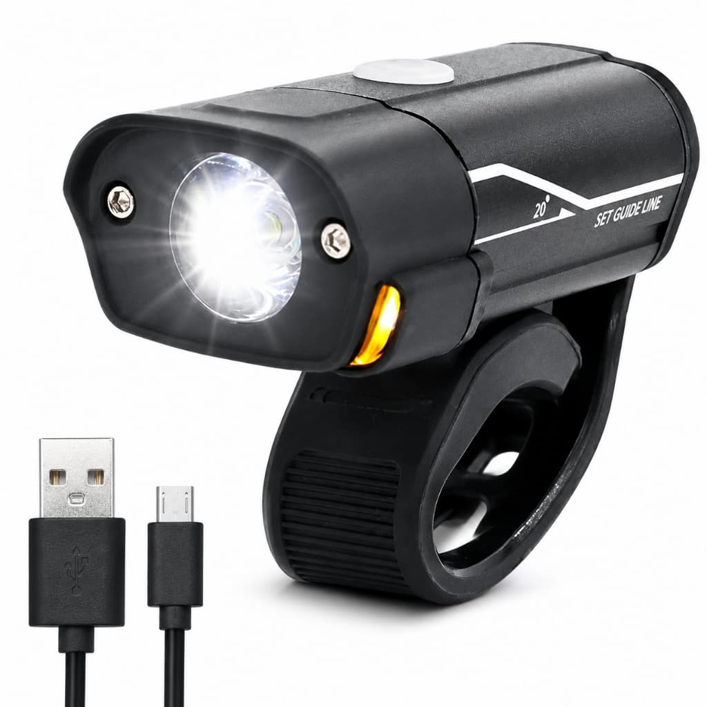 Lanterna Bike LED CREE L2 350 Lumens Recarregável USB Farol Dianteiro Bicicleta MTB Speed Alumínio