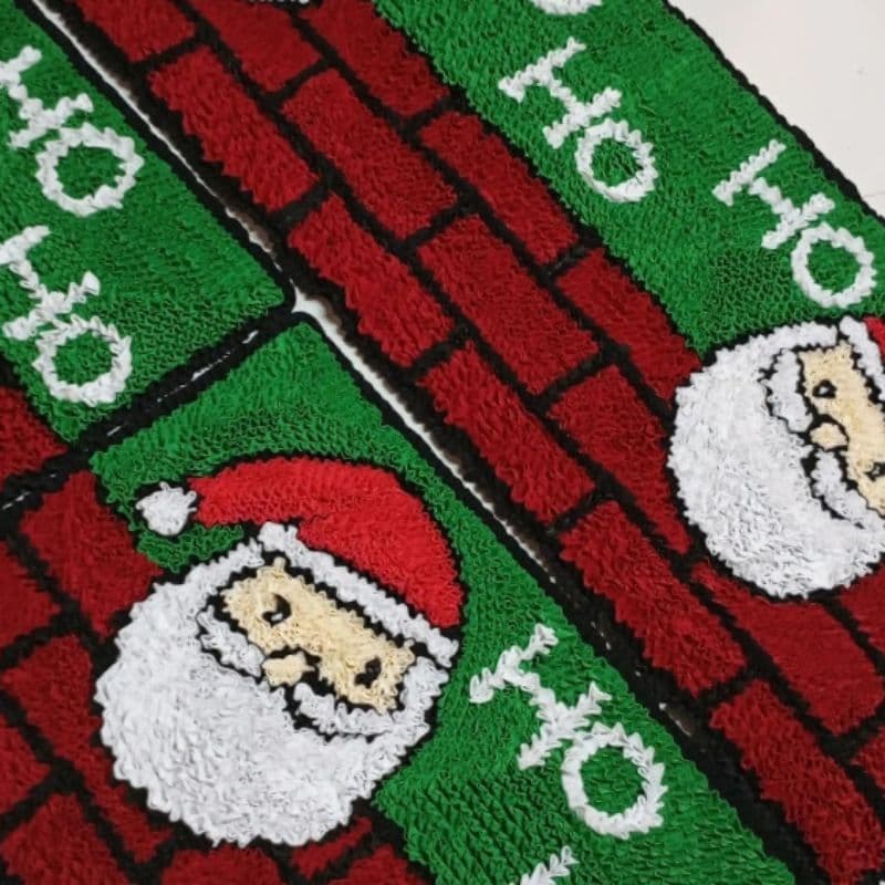 jogo de cozinha natal de frufru 3 pecas
