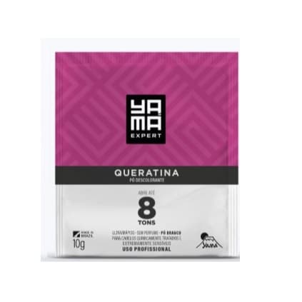 Pó Descolorante Yamá Queratina 10g - Pó Branco - Ultra Rápido - 1 unidade