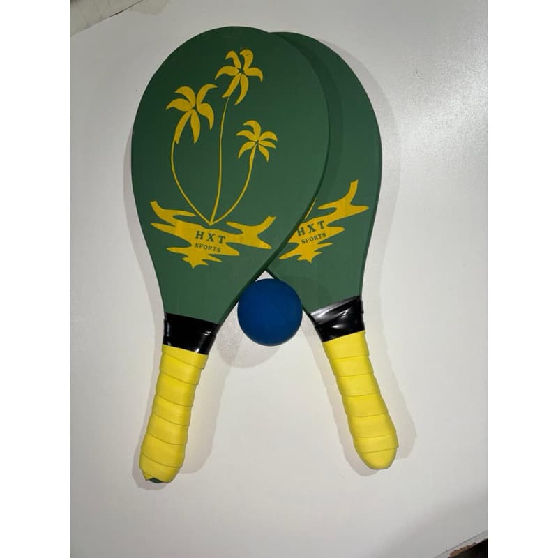 RAQUETE FRESCOBOL VERDE PRAIA MAIS BOLA