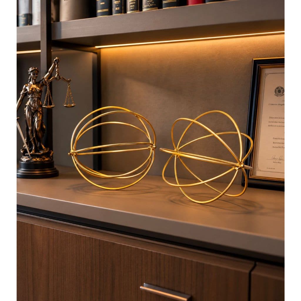 Kit Esferas Decorativas Dourado Para Casa e Escritório Decoração Moderna Sala Ambiente Luxo