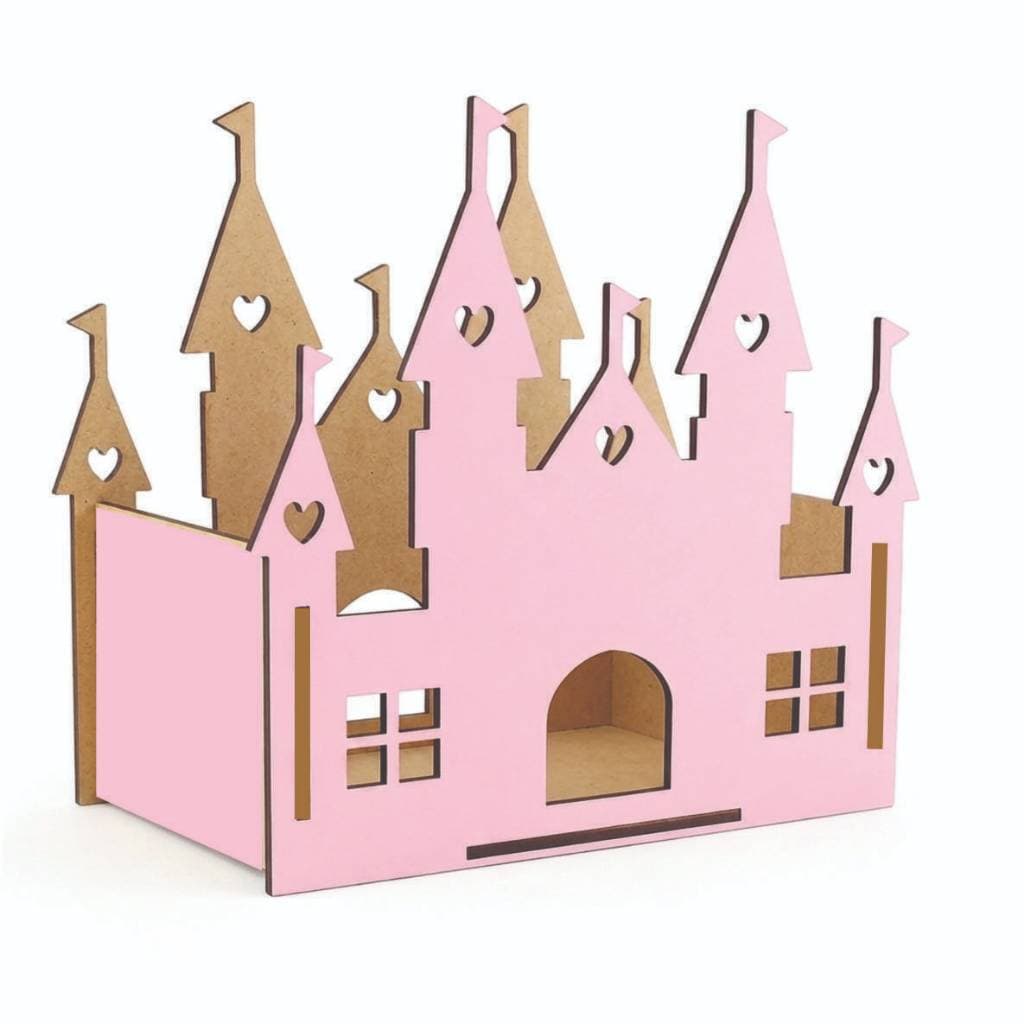 Centro de Mesa Castelinho em MDF 3mm Decoração Festa Infantil Princesa Lembrancinha Aniversário