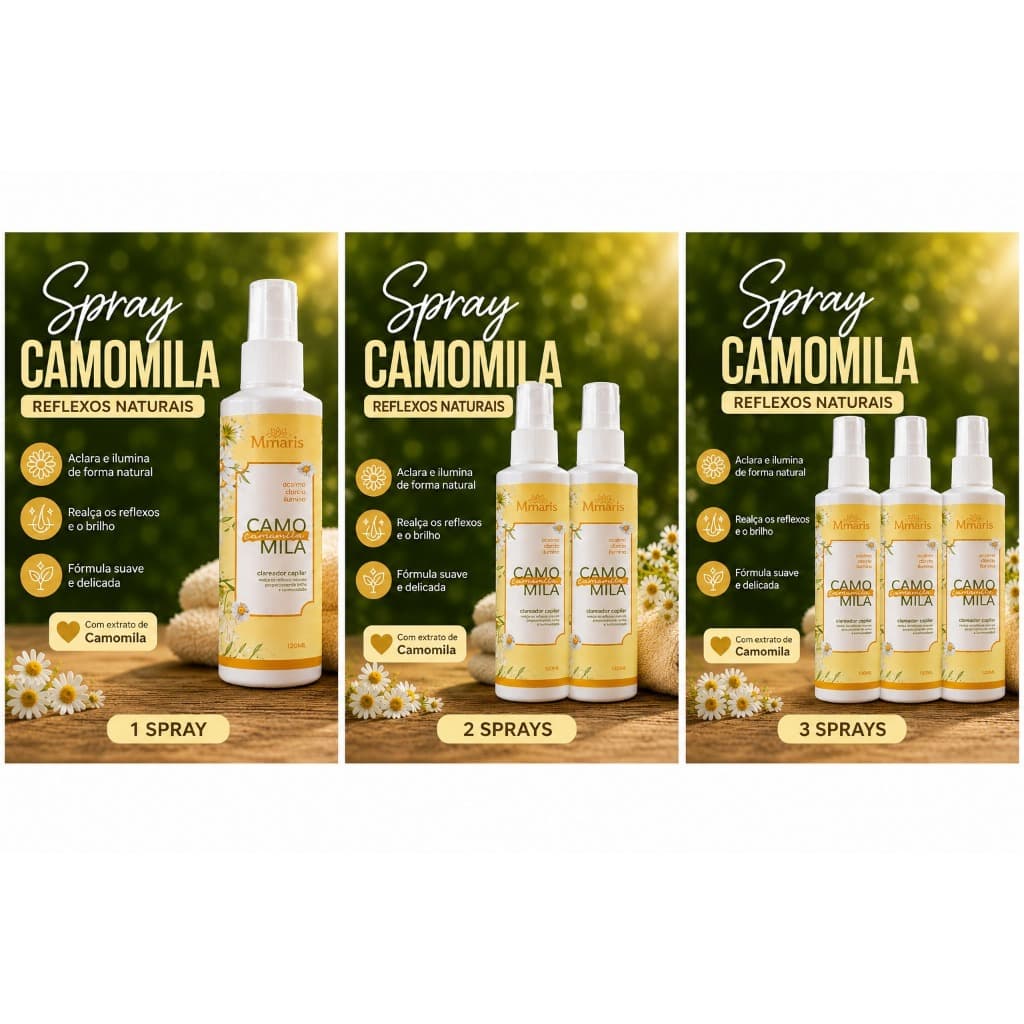 1/2/3 Spray Clareador De Cabelo Natural Camomila Cabelos Clareia Reflexo Naturais SEM Água Oxigenada