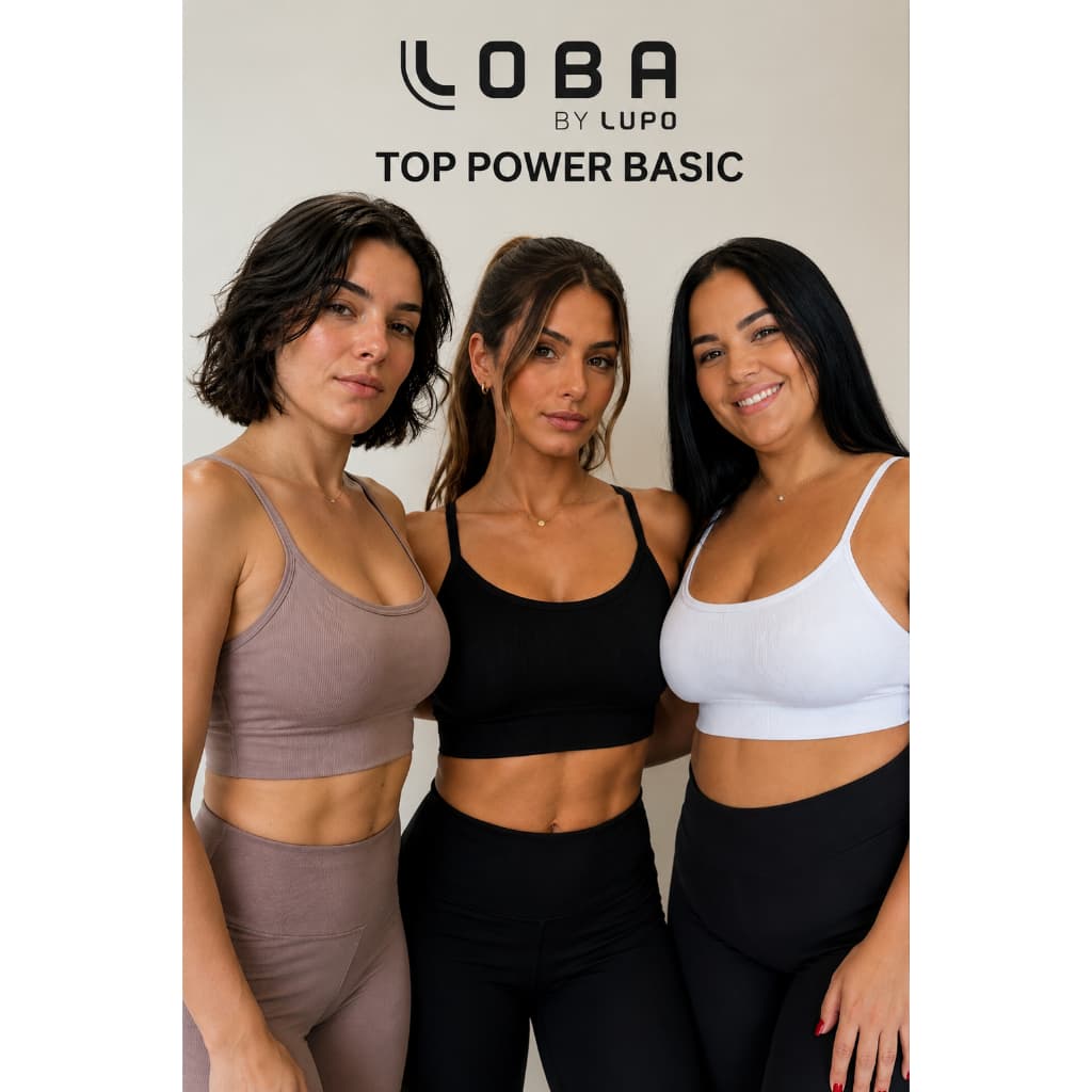 Top Loba AF Power Original Sem Costura Academia Fitness Feminino Confortável Alta Sustentação