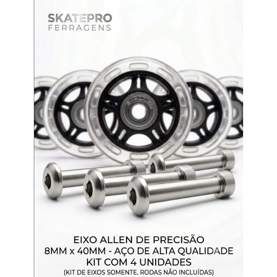 Eixo allen de precisão para patins inlline