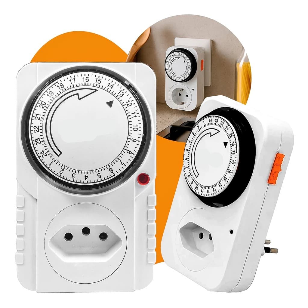 Temporizador Analógico Timer Manual Tomada Liga Desliga Energia 110v / 220v Tomada Inteligente BOM-6310