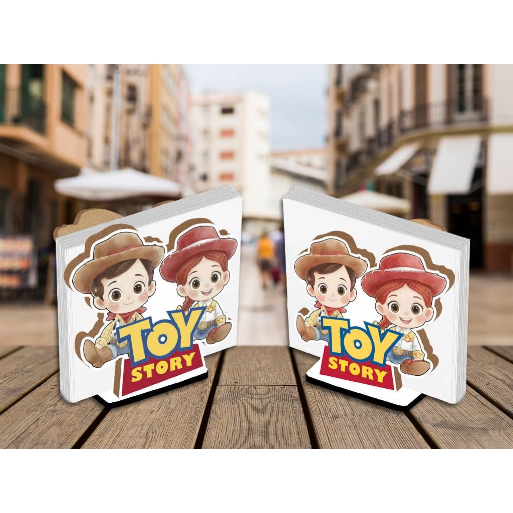 Kit 10 Centro de Mesa Porta Guardanapo Toy Story Woody e Jessie