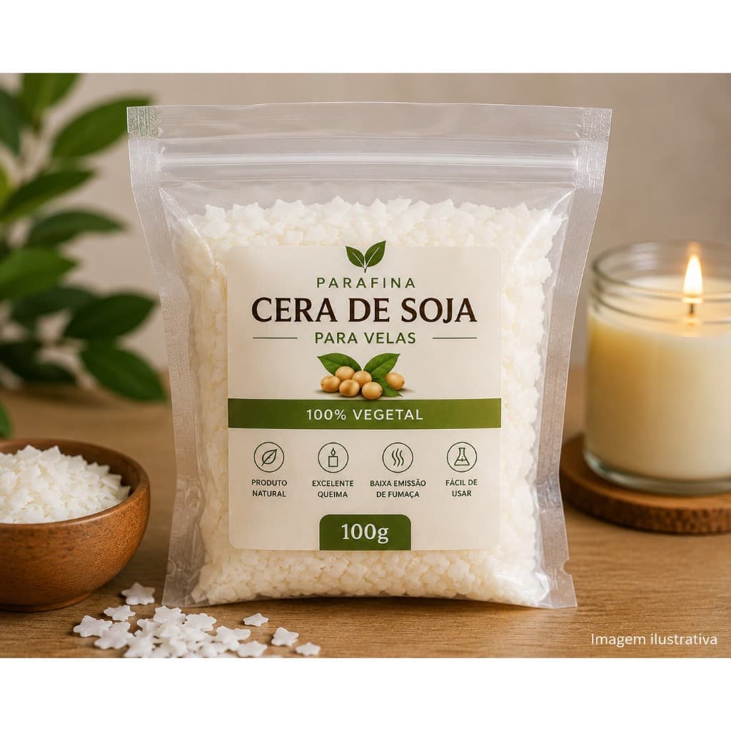 Parafina Cera de Soja para Velas - Cera Mix Eco - Solven - 100 Gramas