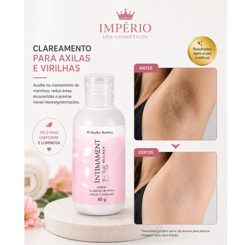 Creme Clareador Para Axilas E Virilhas – 60g - Abelha Rainha