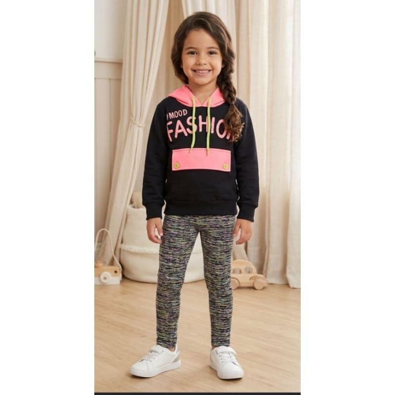 Conjunto Moletom Infantil Menina Fakini