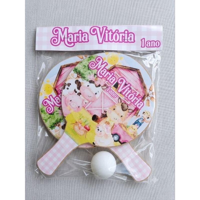20 KIT Raquetes de ping pong Lembrancinha personalizada Festa Infatil