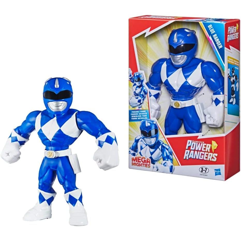 Boneco Power Rangers Azul Mega Mighties  - Hasbro