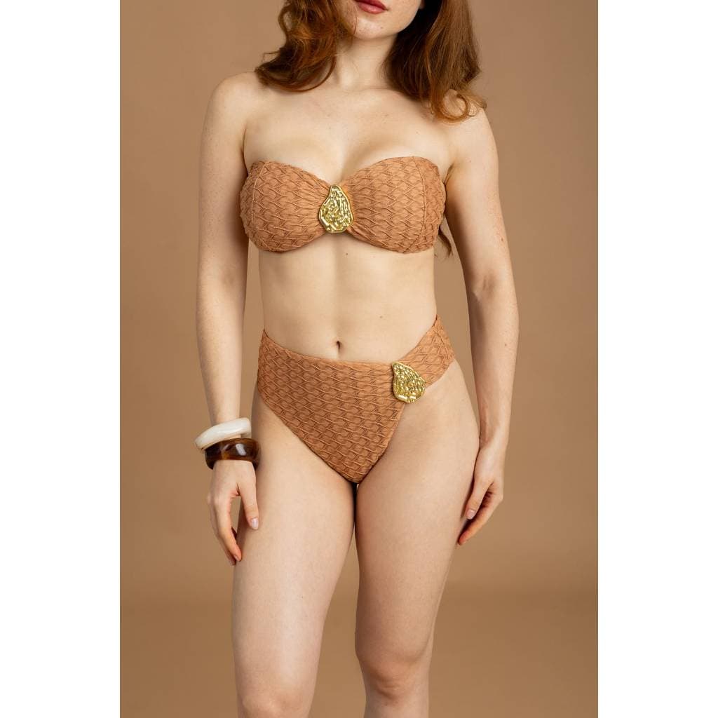 Conjunto 2 peças Biquíni Hot Pant Tomara que Caia Texturizado Alta Qualidade Elegante
