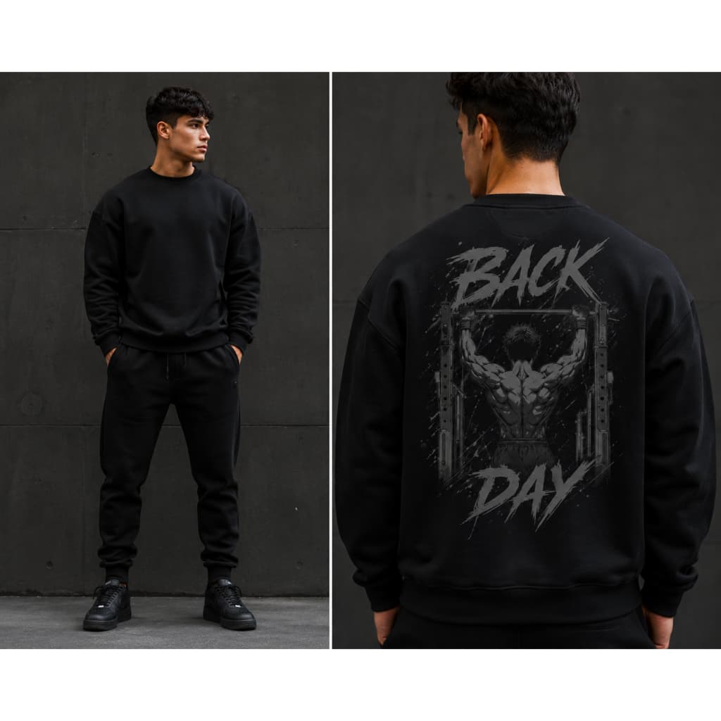Conjunto Moletom  Careca Academia Back Day Confortavel E boa Para Treinar e muito Estilosa