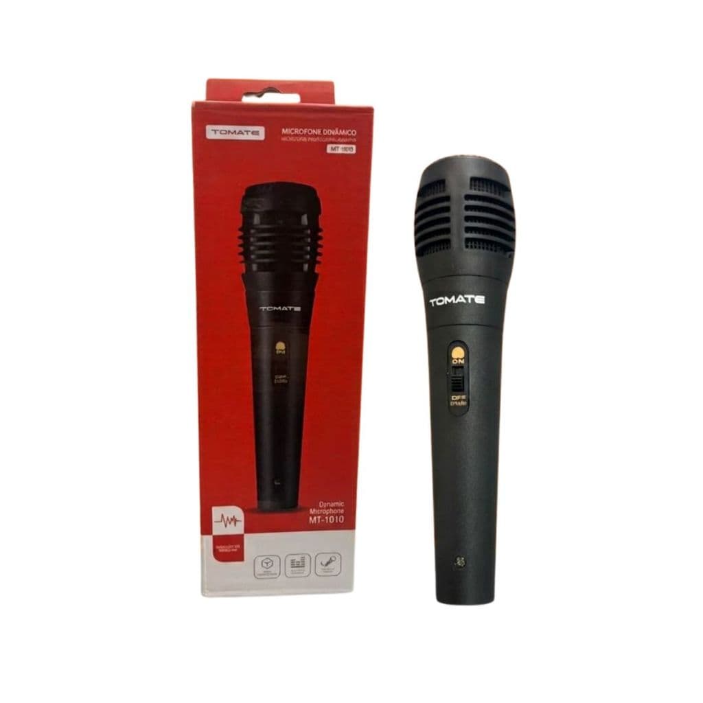 Microfone Dinâmico Tomate Com Fio MT-1010