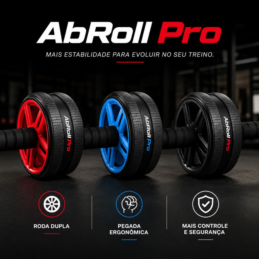 Roda Exercícios Abdominal Dupla Profissional Treino Lombar Funcional Fitness Saúde Bem Estar Academia em Casa