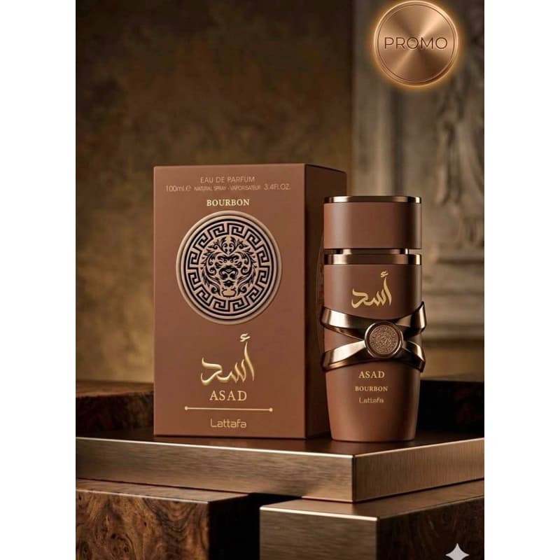 Perfume Árabe Lattafa Asad Bourbon Masculino Eau de Parfum Original - 100ml