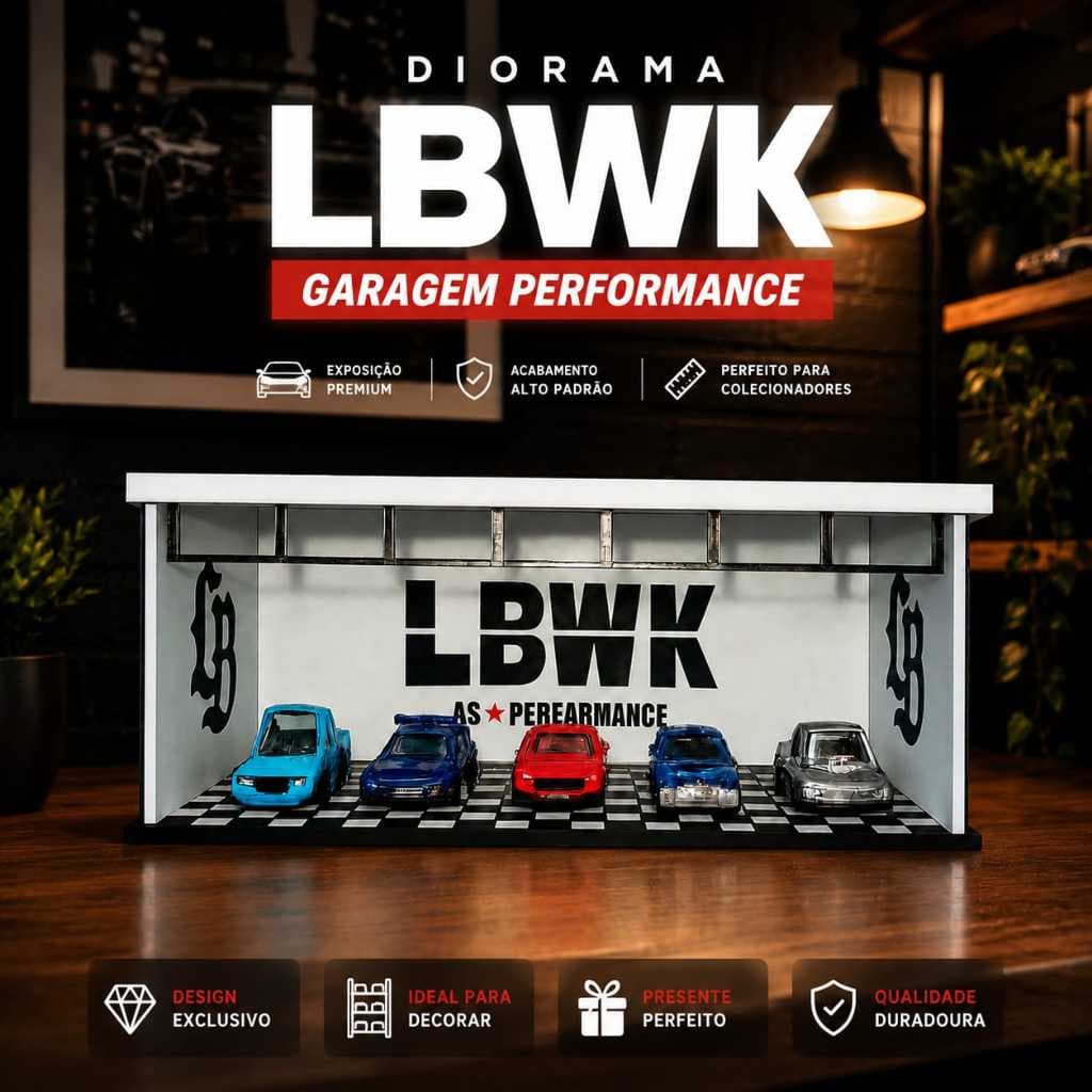 Diorama Garagem 1:64 para Hot Wheels Mini GT Matchbox Miniaturas Colecionáveis