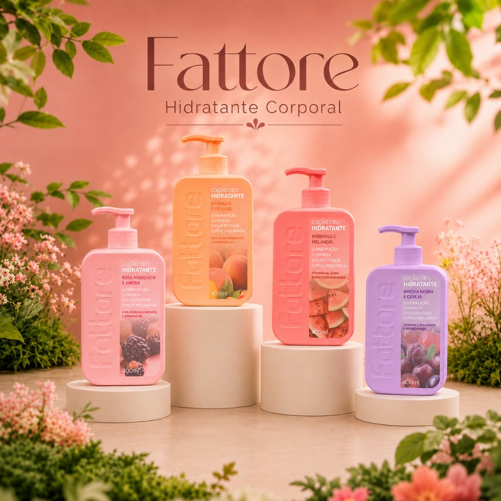 KIT 2 e 3 HIDRATANTES Fattore 400ml | Hidratação, Firmeza e Pele Aveludada