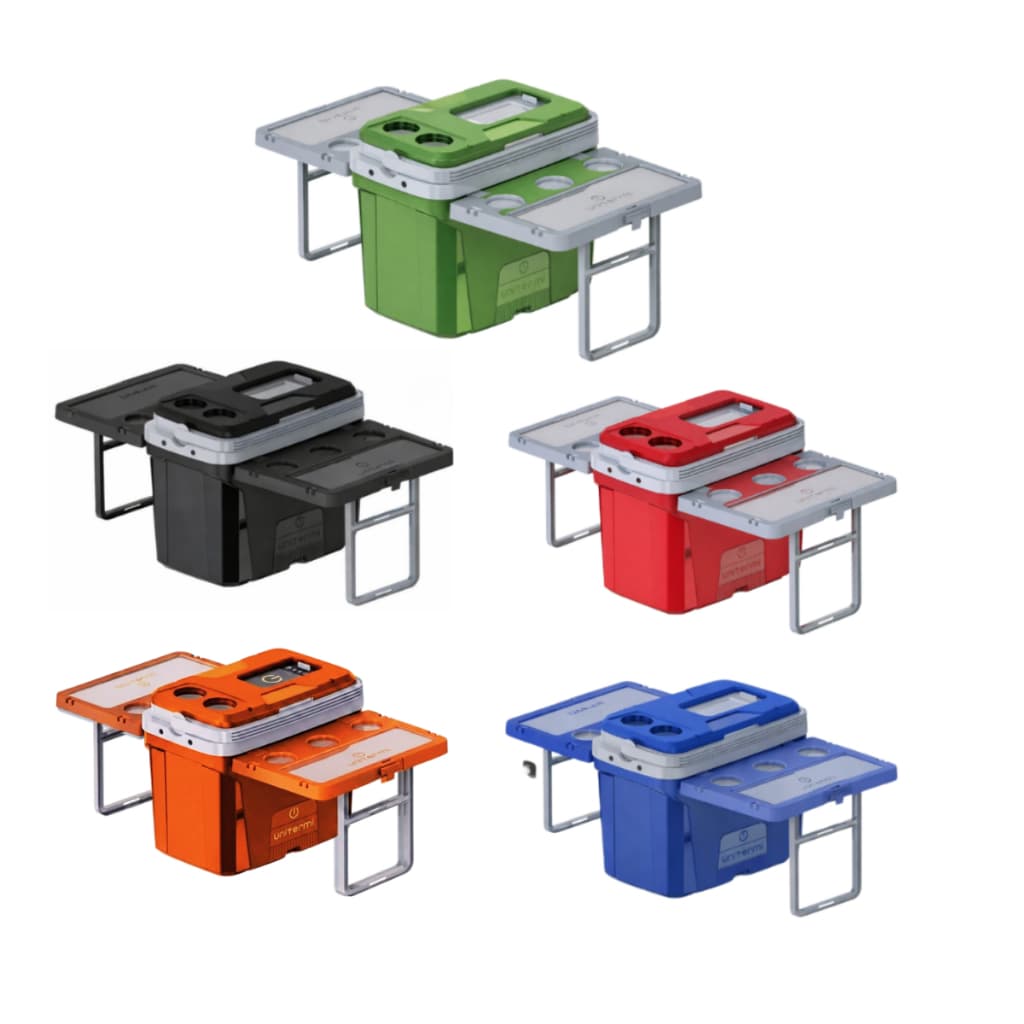 Caixa térmica 36L Cooler Jurêrê Com Mesa Lateral Dobrável Unitermi Bebidas Geladas