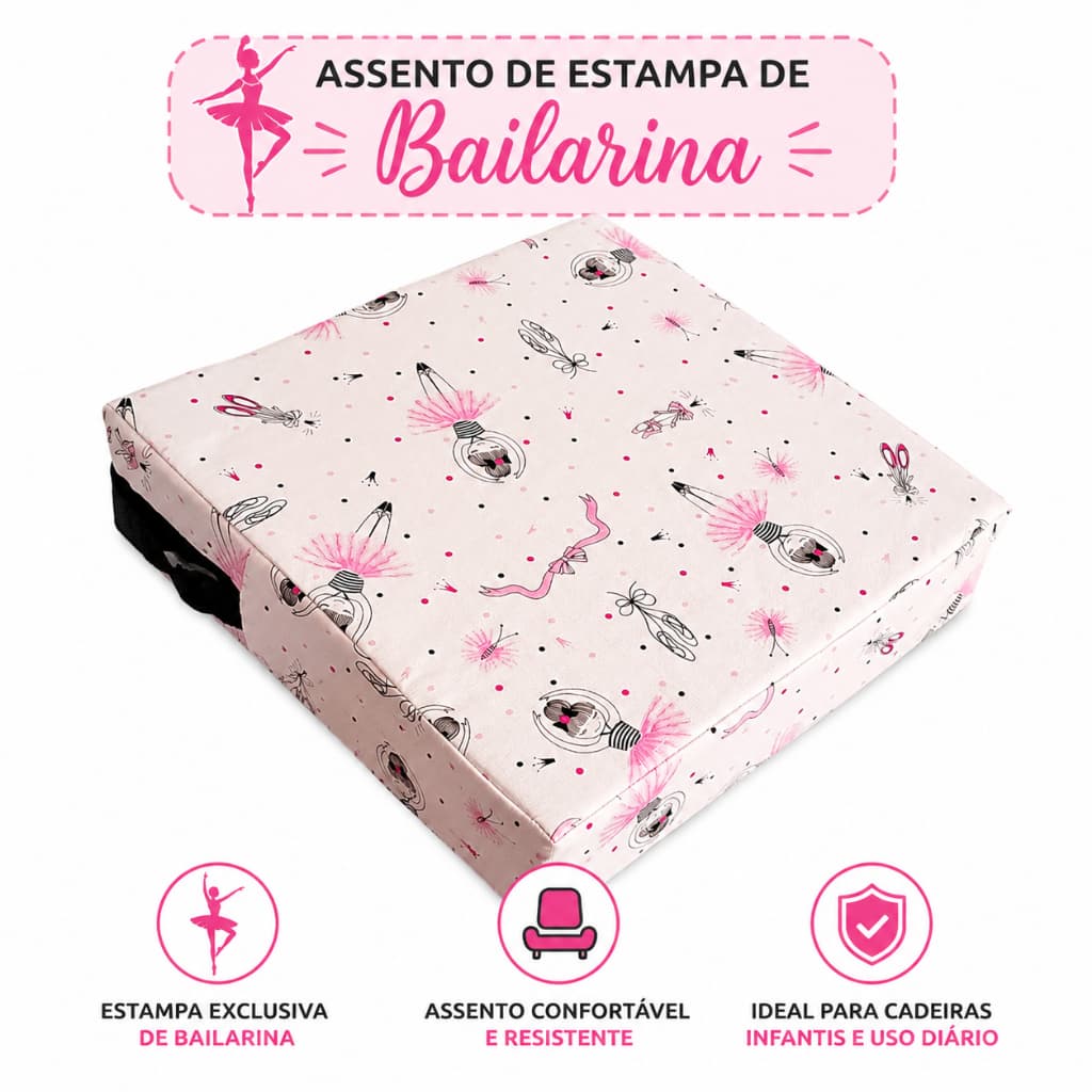 Assento de elevação Infantil para Cadeira Almofada de Alimentação