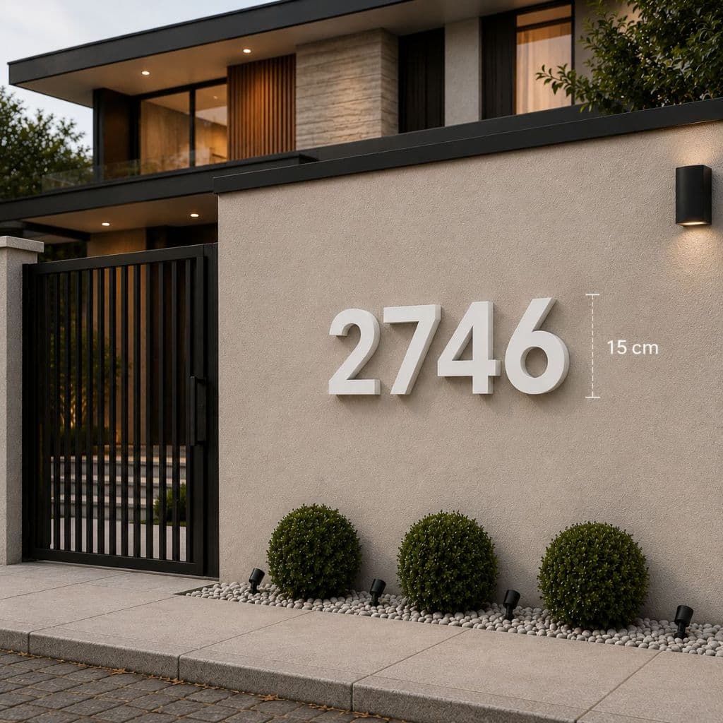 Número Residencial 3D em PVC Expandido | Placa para Casa, Portão e Fachada | Fácil Instalação Envio Imediato