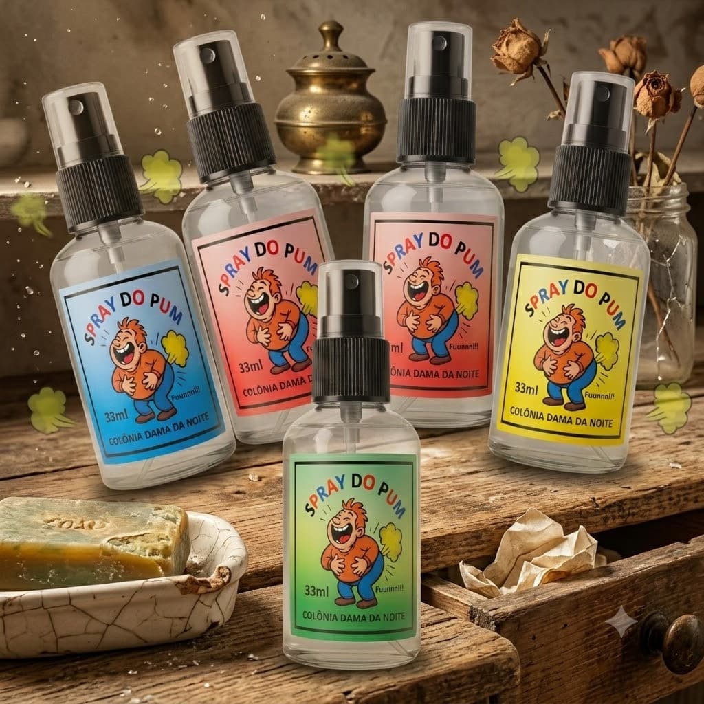Pack 5 Spray Pum Pegadinha Peido Fedorento 33 Mls Atacado Revenda Envio Rápido