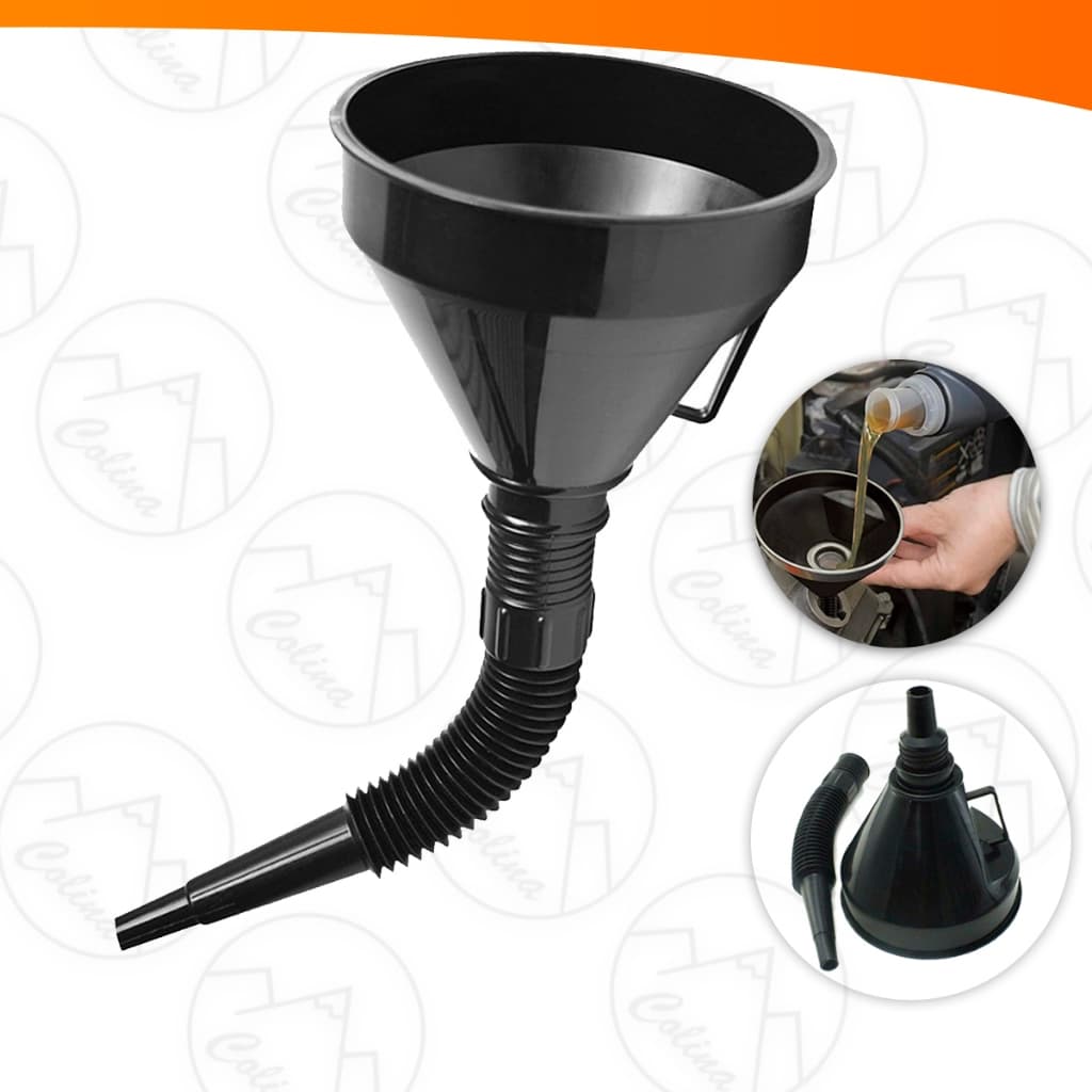 Funil Flexível Peças Plástico Sanfonado Óleo Motos Carros Gasolina Combustível Importadora Util