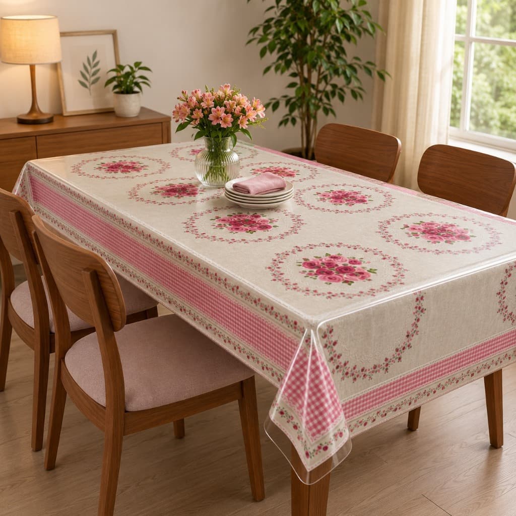 Toalha de Mesa Plástica Kit 1/2/3 Impermeável Limpa Fácil Para Mesas Estampas Sortidas