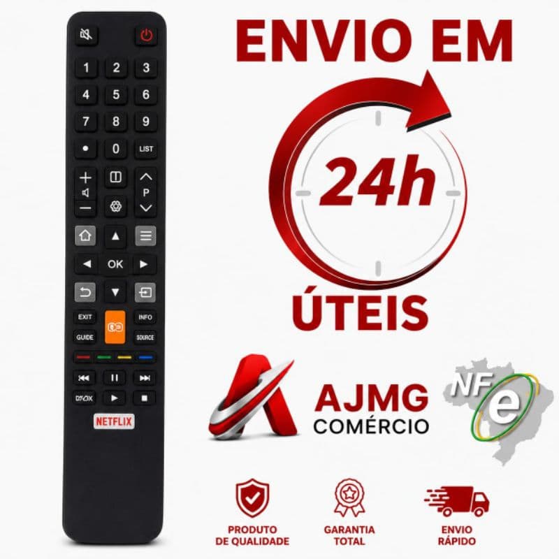 Controle Remoto Tv Smart 4k Tcl - L40s4900fs / L43s4900f8