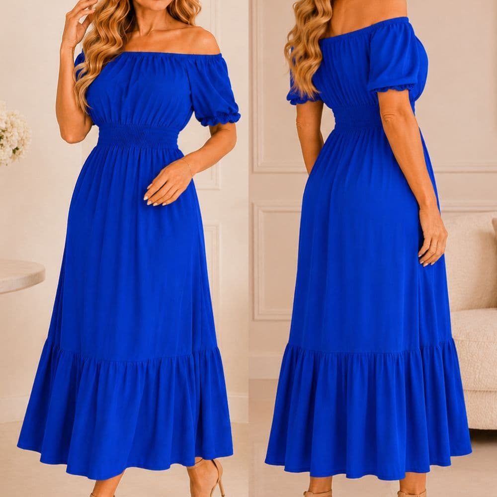Vestido Longo Ciganinha Dunas Premium Rodado Manga Curta Comprido Lastec Confortável