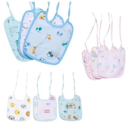 Kit 3 Unidades Babador Impermeável Algodão Karinho Enxoval Bebê Infantil