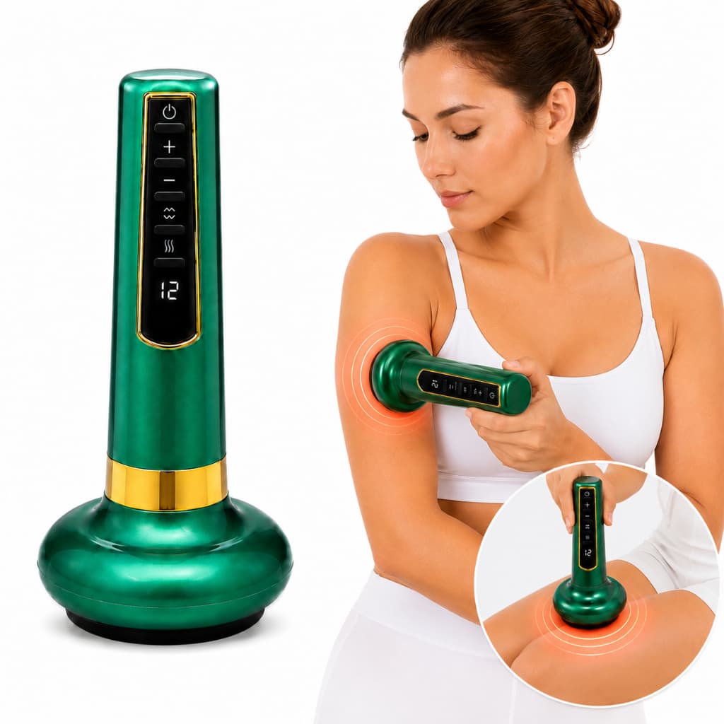 Massageador Corporal Aparelho Sucção Ventosa a Vácuo Elétrico 12 Níveis Recarregável USB