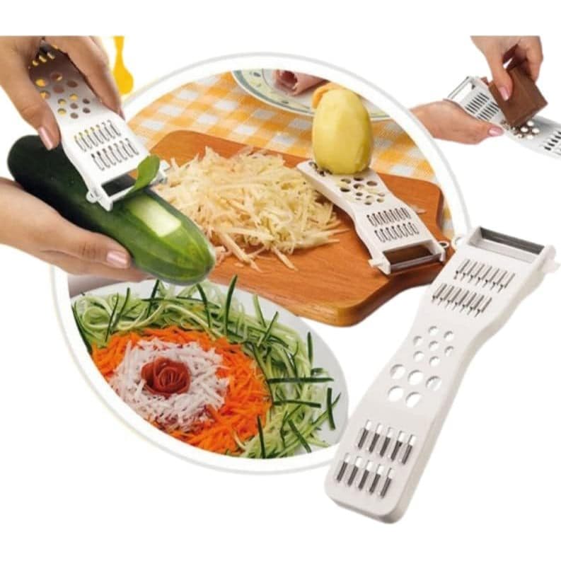 Descascador E Fatiador De Legumes 6 Funções Multiuso Branco