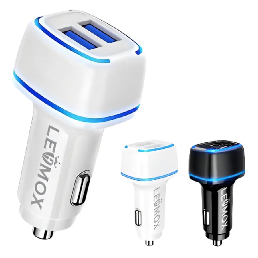 Carregador Veicular Lehmox 2 Usb 4.1a Rápido Modelo Le-486
