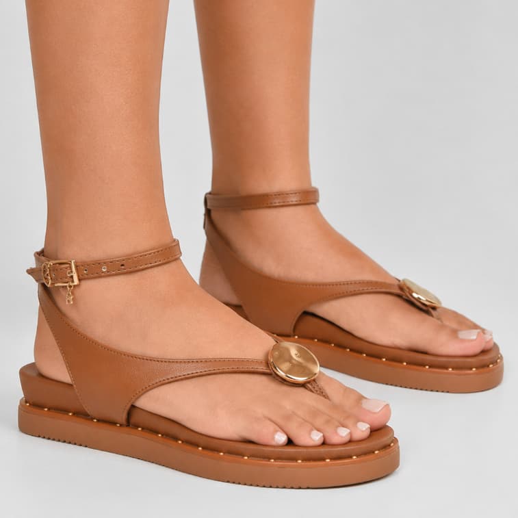 Sandália Feminina Via Marte Flat Rasteira Casual Moderna Leve