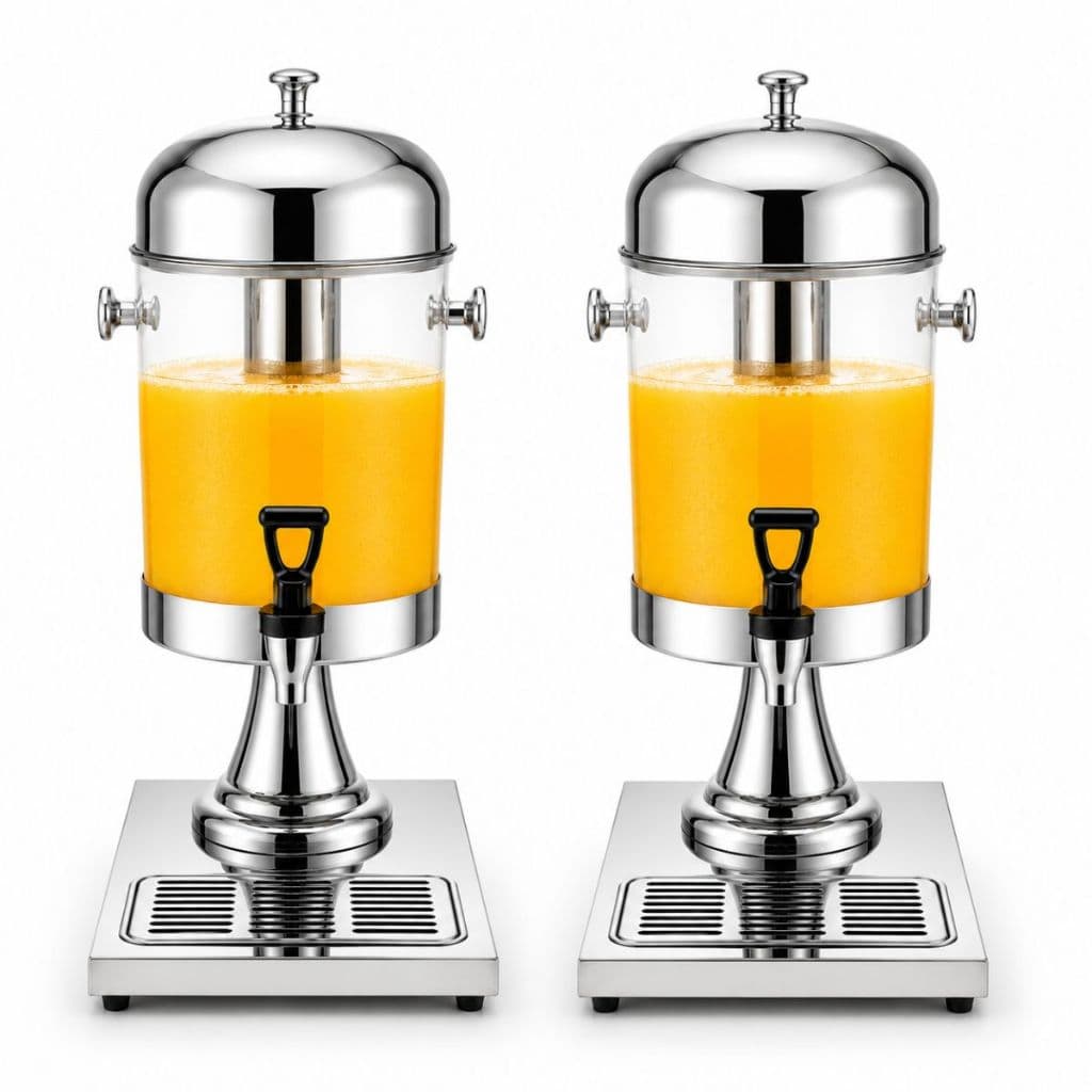 Kit Com 2 Suqueiras Inox 8 Litros Dispenser Para Bebidas Profissional Hotel E Restaurante