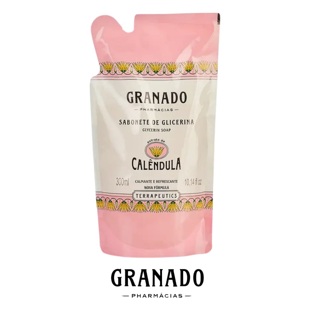 Refil Sabonete Líquido Granado de Glicerina Calêndula 300ml