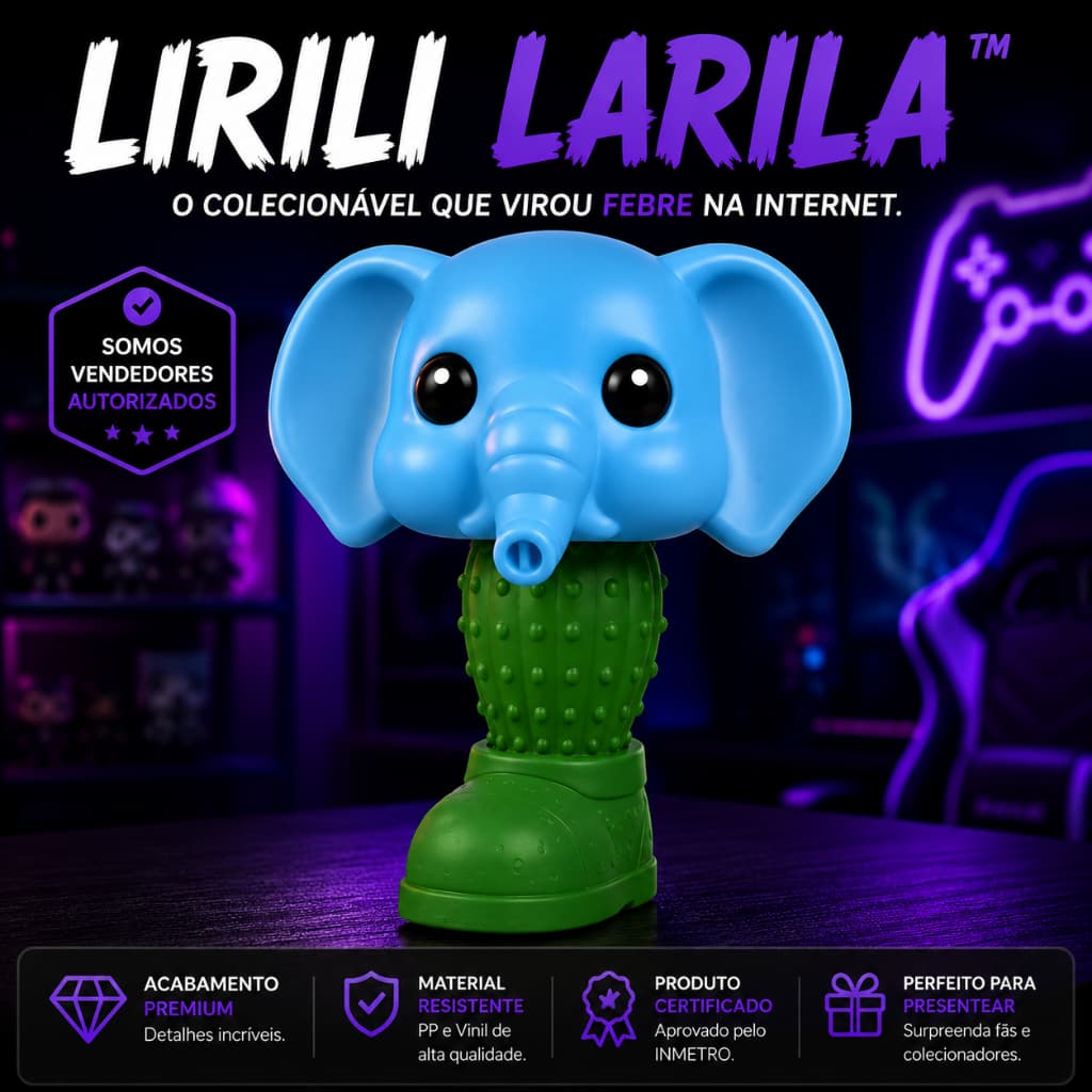 Boneco Lirili Larila Colecionavel Brainrot Exclusivo Figura Decorativa Edicao Limitada